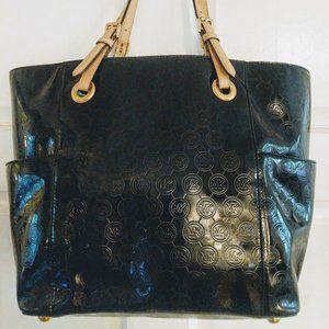 Black patent leather Michael Kors purse